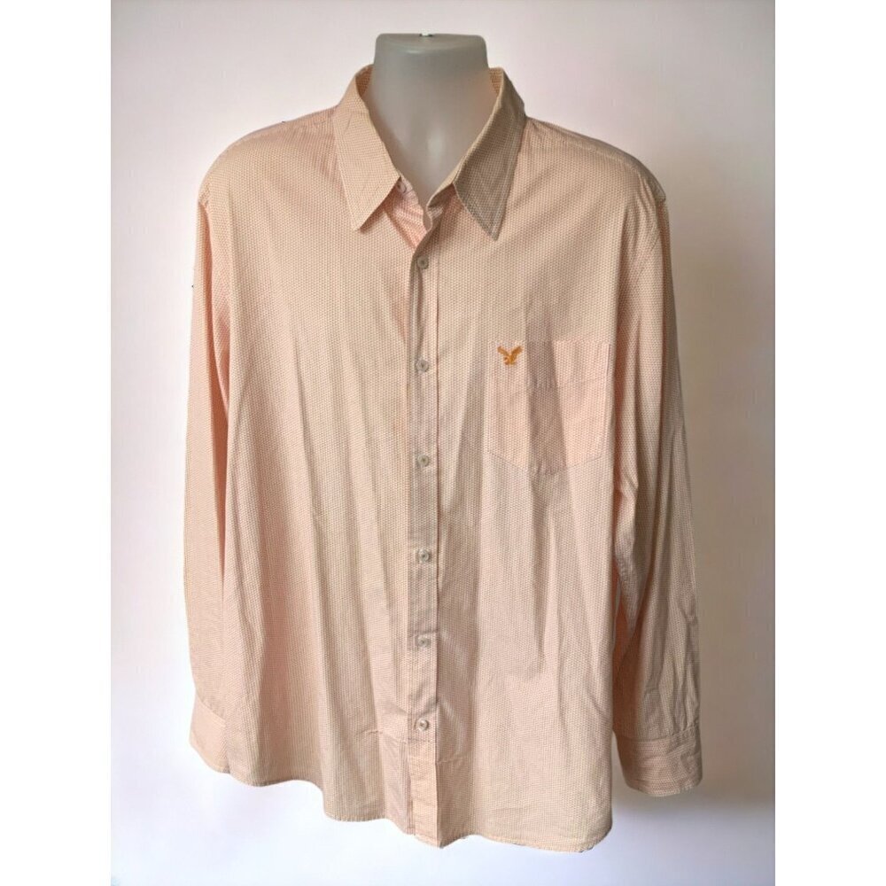 American Eagle Outfitters long sleeve button down vintage fit orange shirt 2XL